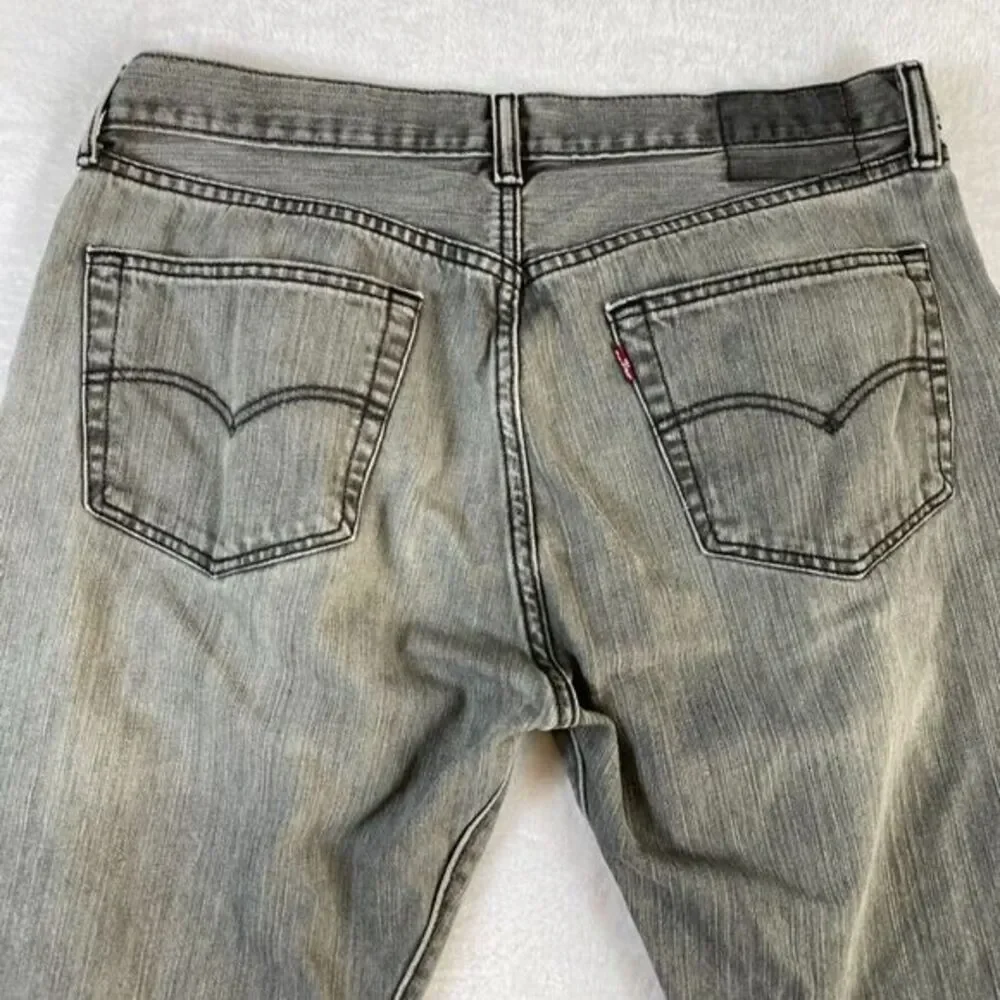 Levi's 501 Jeans Men's 36x 30 Sz Grey Button Fly Grey Straight‎ Leg Classic - Picture 3 of 14